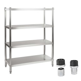 Regał ze stali nierdzewnej gastronomiczny 120x48,5x155cm Royal Catering