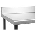 Stół do kuchni blat roboczy ze stali nierdzewnej z rantem i dolną półką 100x60cm Royal Catering