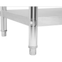 Stół do kuchni blat roboczy ze stali nierdzewnej z rantem i dolną półką 200x60cm Royal Catering