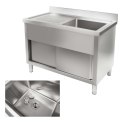 Zlew zlewozmywak basen nierdzewny stalowy do kuchni szer. 120cm Royal Catering
