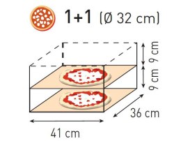 Piec do pizzy podwójny Basic Vetro 2/40 2 pizze 2400W - Hendi 226674 Prismafood