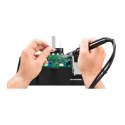Lampka biurkowa LED bezcieniowa ze szkłem powiększającym 5x/10x i uchwytem na płytki PCB Stamos Soldering