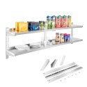Półka ścienna stalowa wisząca podwójna z regulacją 180cm Royal Catering