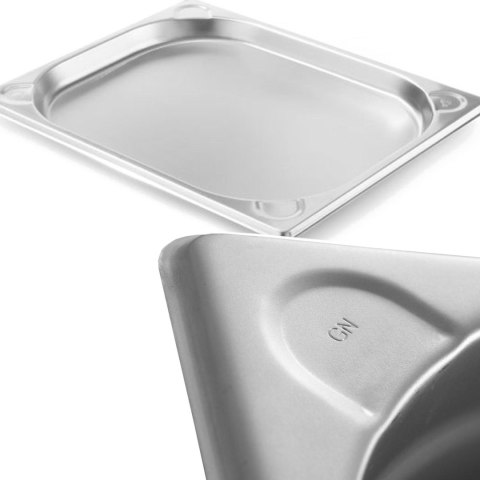 Pojemnik GN 1/2 stalowy Kitchen Line wys. 20 mm - Hendi 806302 Hendi
