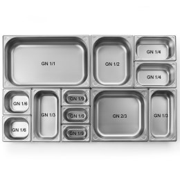 Pokrywka stalowa do pojemnika GN Kitchen Line GN 1/9 - Hendi 806876 Hendi